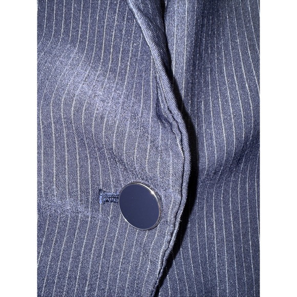 Lane Bryant Navy‎ Blue Pinstripe Blazer Jacket Women Plus Size size 22 preloved - Picture 4 of 12